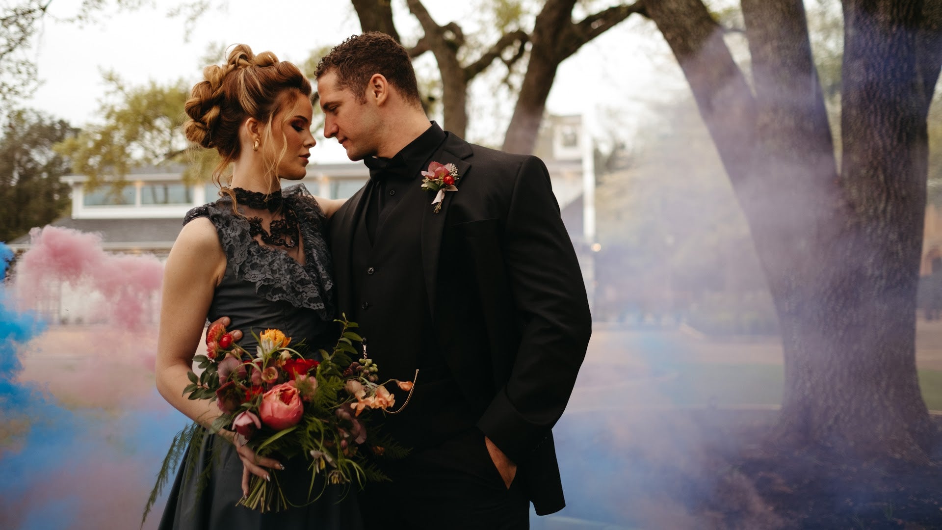 gothic black wedding dress dyeing