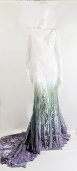 NEW NEVER WORN Erin ombre dyed lace overdress sz 6/8/10