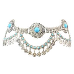 Gentry Turquoise Boho Rhinestone Bridal Belt: B23A  Renegade Bridal & Dye  Lab