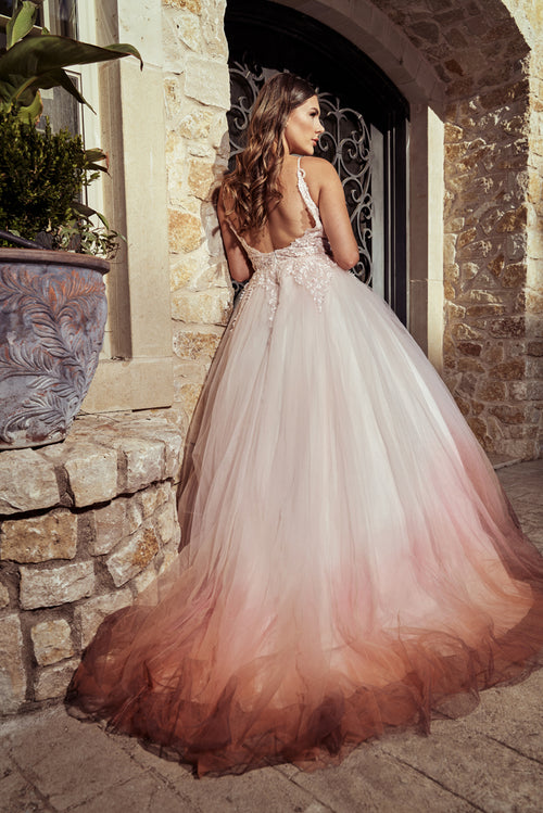 Tracy TC2303: Dyeable lace tulle A-line wedding dress