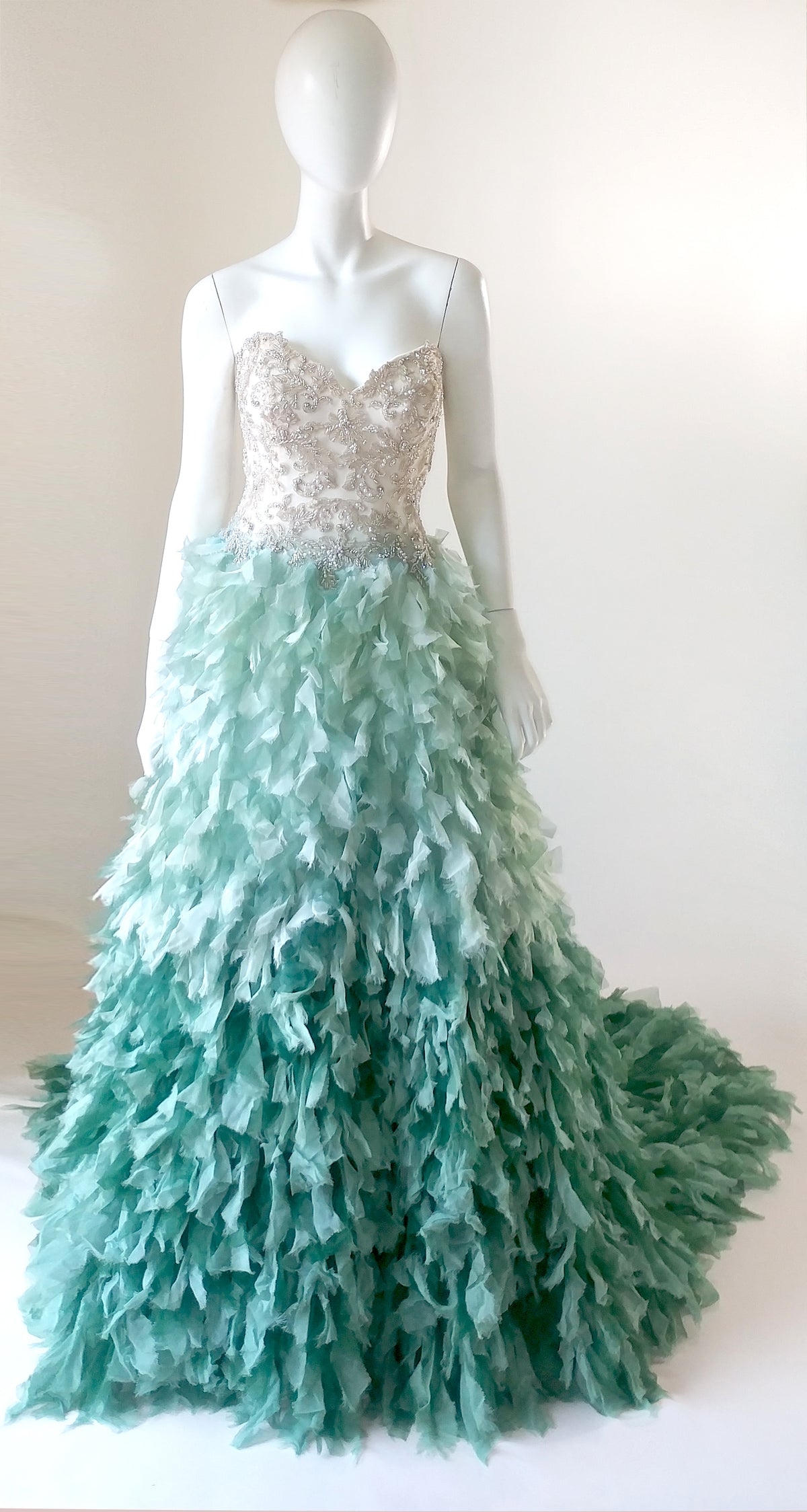 green ombre wedding dress Green Dyed Wedding Dresses Renegade Bridal & Dye Lab