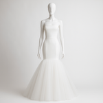 Geriana TC2512: Dyeable tulle fit and flare mermaid wedding dress