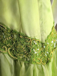 Closeup beaded lace trim