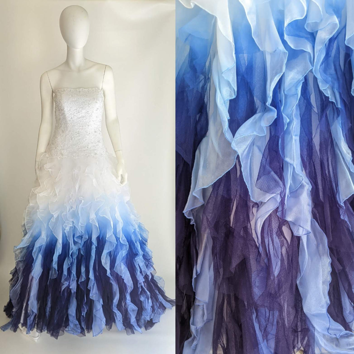 Blue Dyed Wedding Dresses Renegade Bridal & Dye Lab Blue Dyed Wedding Dresses Renegade Bridal & Dye Lab