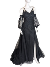 BRAND NEW Lace A-line black wedding dress lace-up 16/18 Nohemi