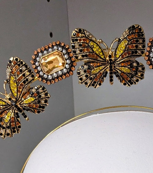 Monarch Amber Butterfly Halo Headpiece