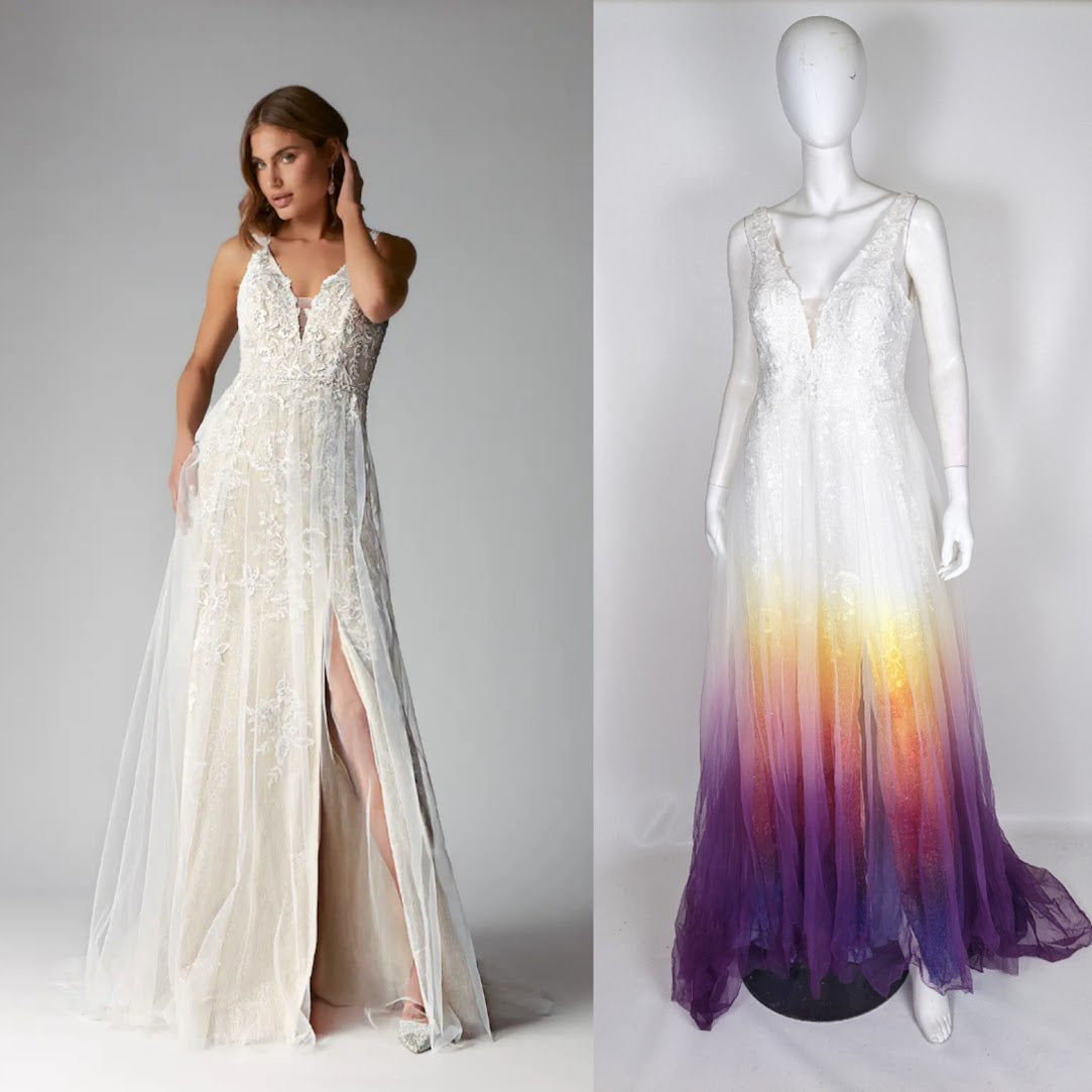 Sunset Ombre Dip Dyed Wedding Dresses Renegade Bridal & Dye Lab Sunset Ombre Dip Dyed Wedding Dresses Renegade Bridal & Dye Lab