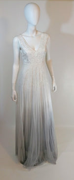 SAMPLE Dove Grey Ombre wedding dress sz 2/4