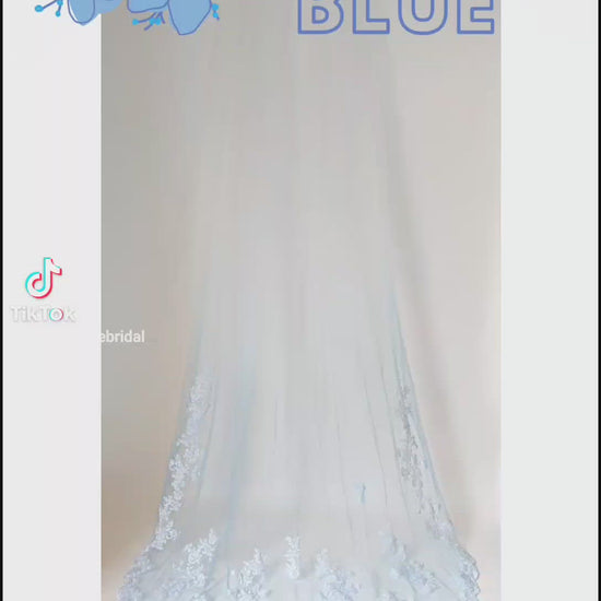 veil dye ombre dip gradient blue