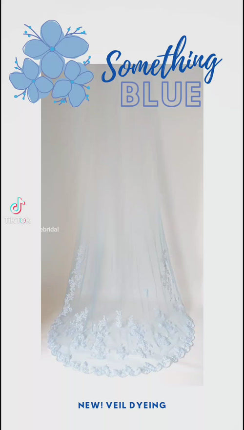 veil dye ombre dip gradient blue