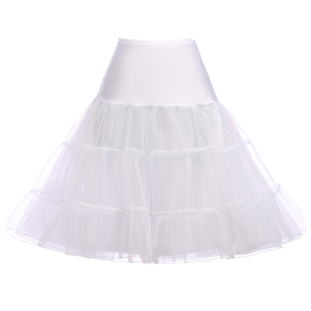 White tiered tulle petticoat for wedding dress volume, bridal undergarment