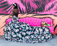 11709 Persephone Strapless Fit and Flare Floral or Custom Print