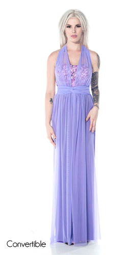 91502 Lilah Infinity Convertible Wrap Twist Bridesmaid Dress: Full or Knee Length
