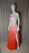 SAMPLE Off-shoulder Crepe Ombre Mermaid wedding dress sz10