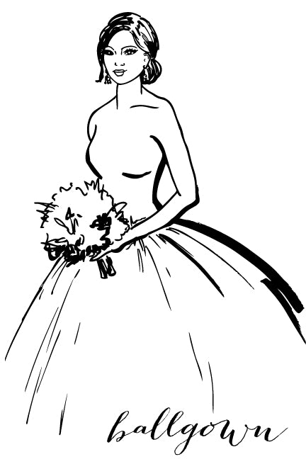 Card | Silhouette: Ballgown