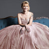 11702 Mariah high low strapless gown with tulle ballgown overskirt separates