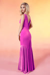 91801 Vera stretch velvet bridesmaid prom dress mermaid V back