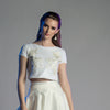 Huldah: Sequin Lace Crop Bridal Top