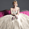 11702 Mariah high low strapless gown with tulle ballgown overskirt separates
