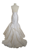 SAMPLE SILK Mikado fit and flare size 10: Diamondwhite