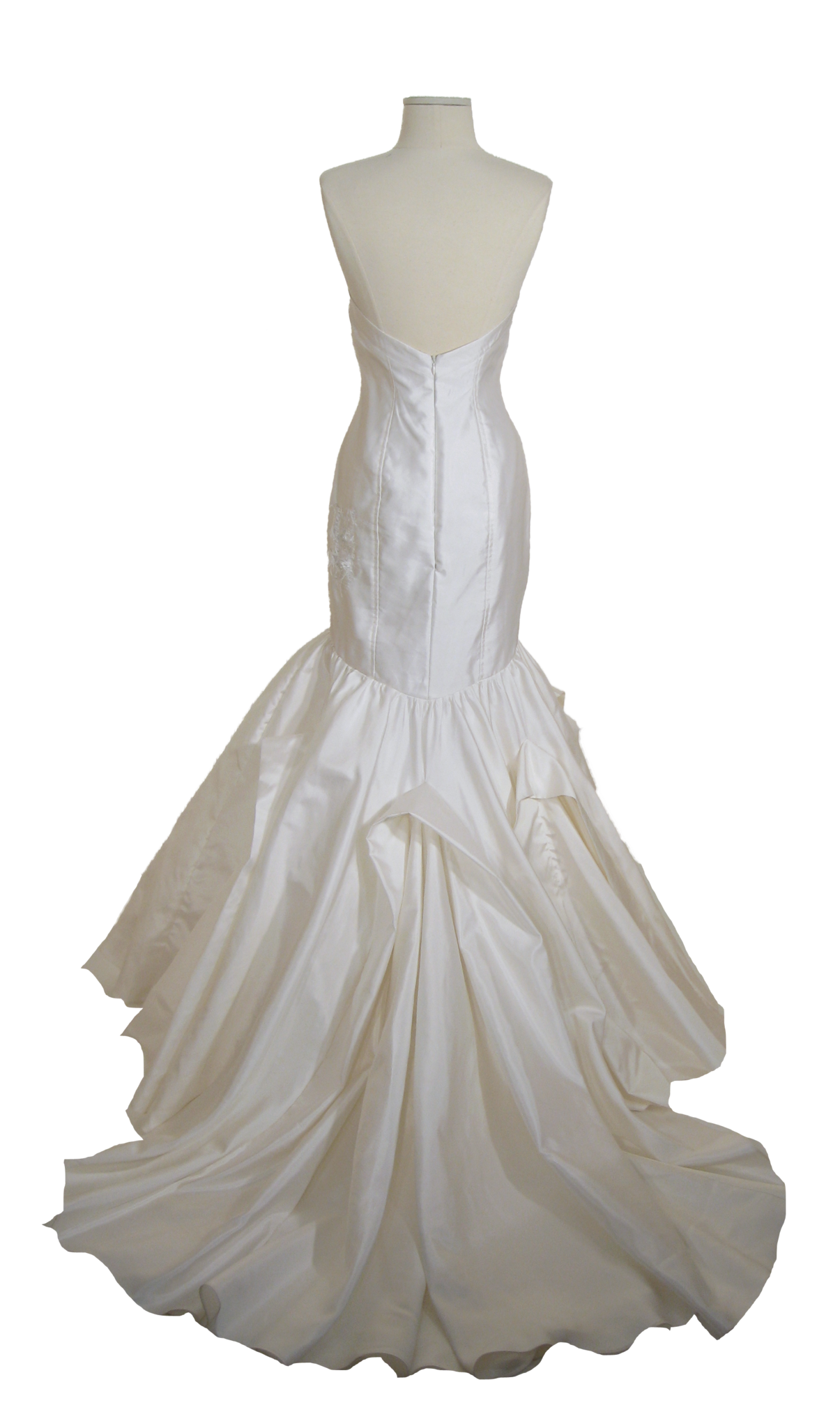 SAMPLE SILK Mikado fit and flare size 10: Diamondwhite