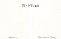 SAMPLE SILK Mikado fit and flare size 10: Diamondwhite