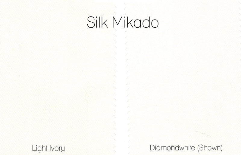SAMPLE SILK Mikado fit and flare size 10: Diamondwhite
