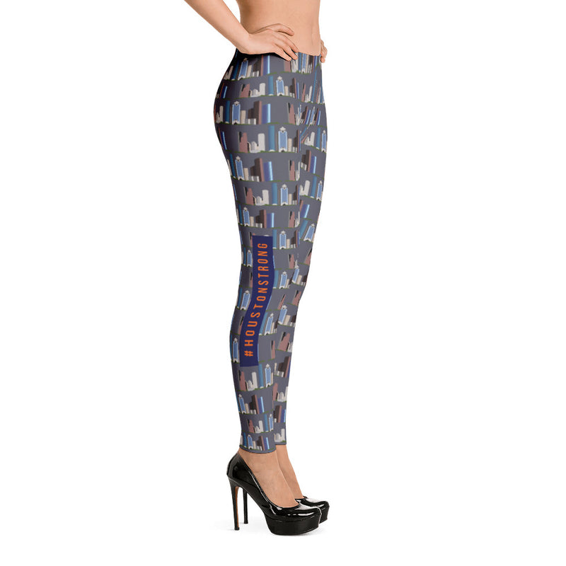 Houston Strong Skyline Women's leggings: Charcoal