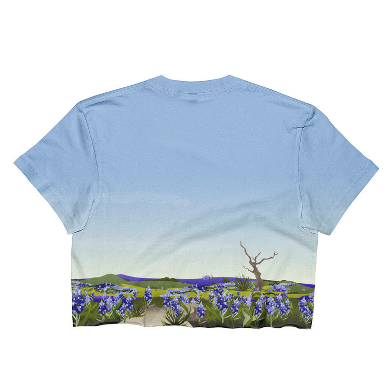 Crop Tee: Wimberley Bluebonnet Texas Hill Country