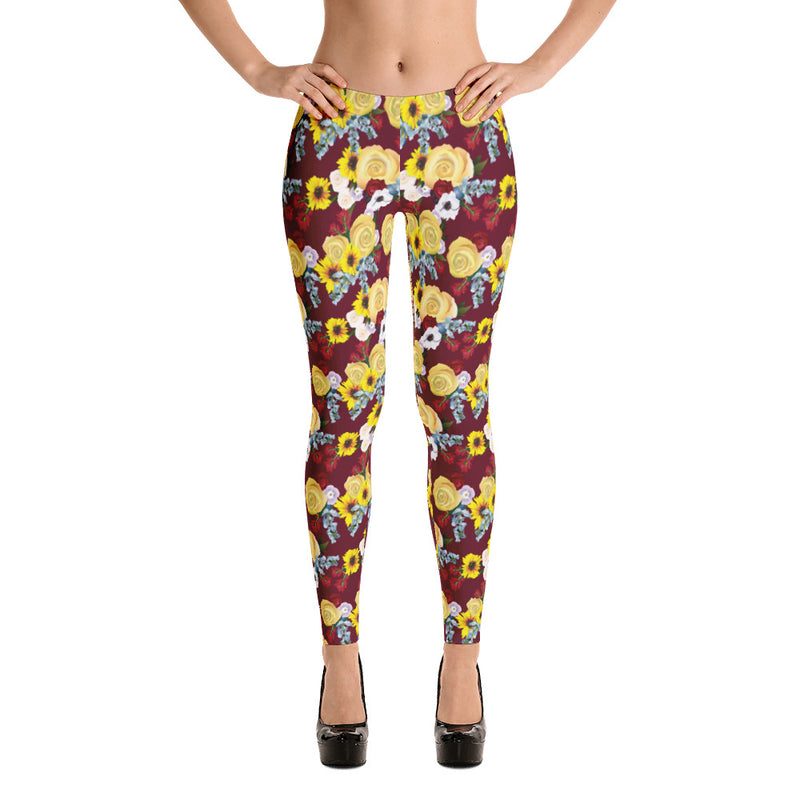 Maroon Texas Floral Leggings: Harvey relief