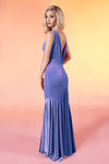 91801 Vera stretch velvet bridesmaid prom dress mermaid V back