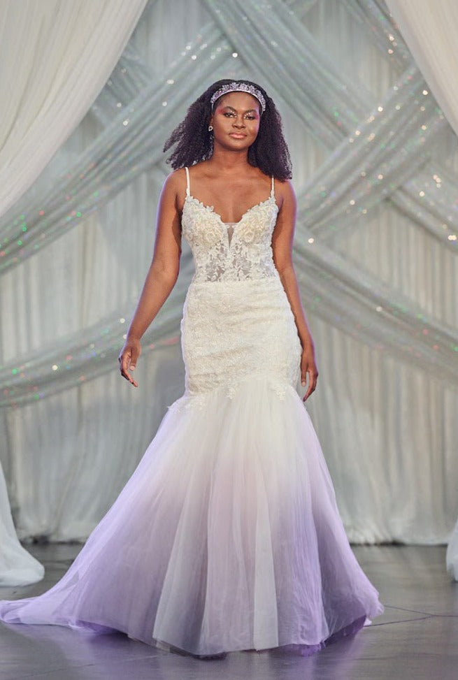 Montana TC2306: Dyeable lace fit and flare mermaid wedding dress – Renegade Bridal & Dye Lab