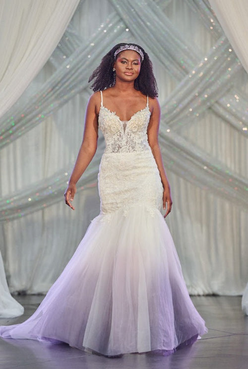 lavender lilac purple ombre wedding dress