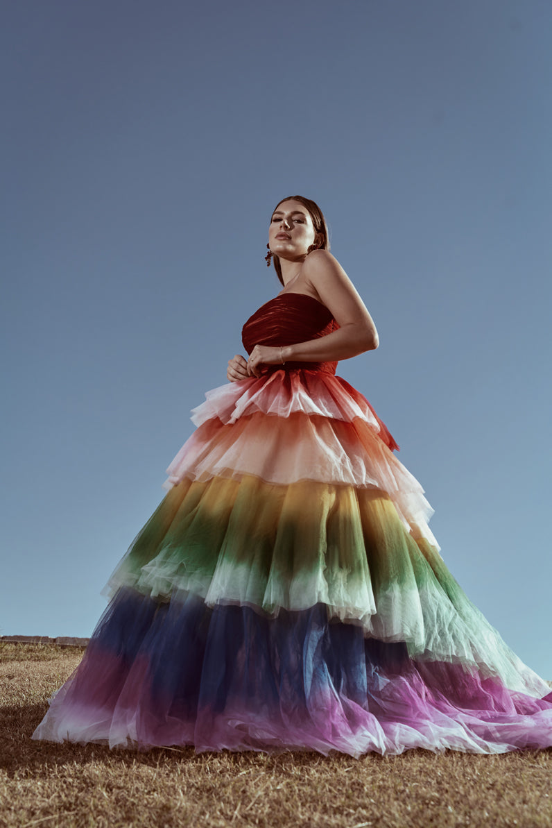 blue tie dye wedding dress Adeela + Dyeing – Renegade Bridal & Lab Size:16.. Lrg 36-37 Sleeve UK or E urope Web Only julia.marie.b on LTK